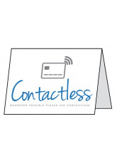 Contactless - Whenever possible please use contactless - Double Sided Table Card