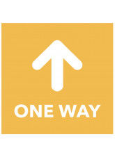One Way - Arrow Up - Orange Floor Graphic