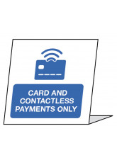 Card and Contactless Payments only - Single Sided Table Card